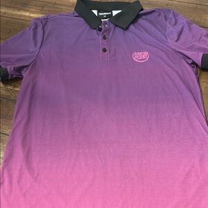 Fresh Hoods Gradient Purple Pink Polo Shirt Men’s Medium GUC